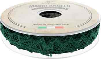 Лента кружевная "Mauri Angelo", цвет: зеленый, 1,8 см х 20 м