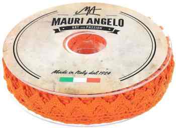 Лента кружевная "Mauri Angelo", цвет: оранжевый, 1,8 см х 20 м