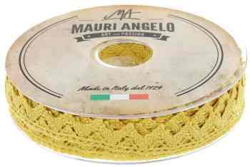 Лента кружевная "Mauri Angelo", цвет: горчичный, 1,8 см х 20 м