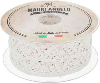 Лента кружевная "Mauri Angelo", цвет: кремовый, 5 см х 10 м. MR4251/E