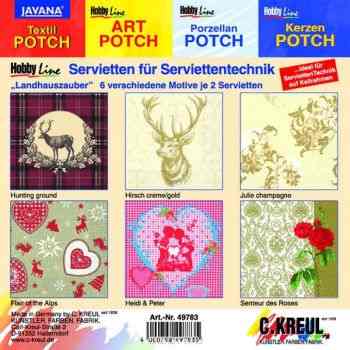Набор салфеток для декупажа C.Kreul "Рождественское очарование", 12 шт (6 мотивов по 2 шт)