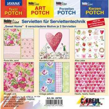 Набор салфеток для декупажа C.Kreul "Милый дом", 12 шт (6 мотивов по 2 шт)