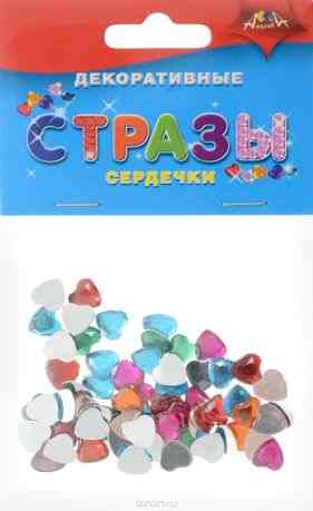 Апплика Набор для творчества Стразы Сердечки