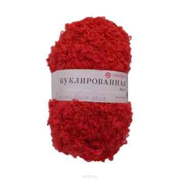Пряжа для вязания Пехорка "Буклированная", цвет: красный мак (88), 200 г, 220 м, 5 шт