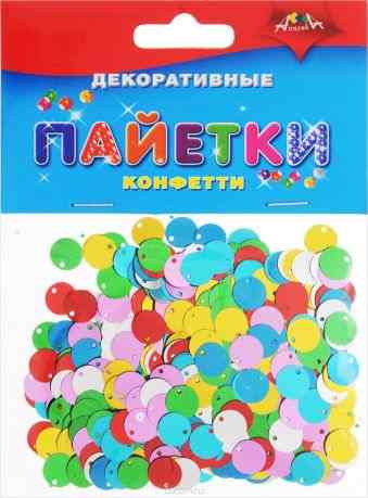 Апплика Набор для творчества Пайетки Конфетти
