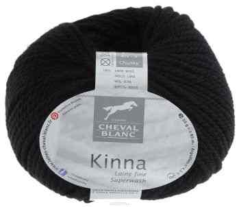 Пряжа для вязания Cheval Blanc "Kinna", цвет: черный (012), 85 м, 50 г