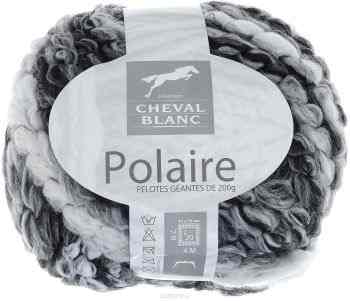 Пряжа для вязания Cheval Blanc "Polaire", цвет: белый, черный (125), 44 м, 200 г