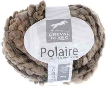 Пряжа для вязания Cheval Blanc "Polaire", цвет: бежевый, серый (022), 44 м, 200 г