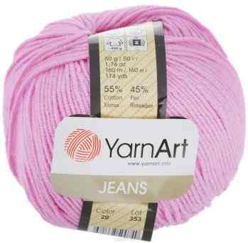 Пряжа для вязания YarnArt "Jeans", цвет: розовый (20), 160 м, 50 г, 10 шт