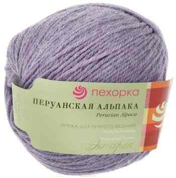 Пряжа для вязания Пехорка "Перуанская альпака", цвет: сиреневый туман (410), 150 м, 50 г, 10 шт