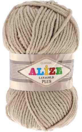 Пряжа для вязания Alize "LanaGold Plus", цвет: бежевый (05), 140 м, 100 г, 5 шт