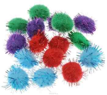 Апплика Набор для творчества Блестящие помпоны 20 шт