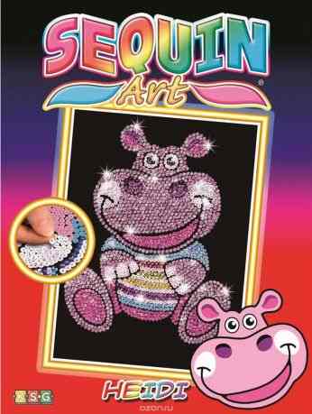 KSG Мозаика из пайеток Бегемотик Хайди