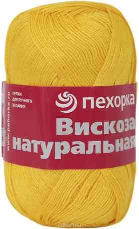 Пряжа для вязания Пехорка "Вискоза натуральная", цвет: канарейка (80), 400 м, 100 г, 5 шт