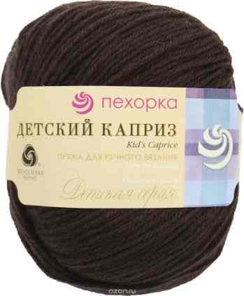 Пряжа для вязания Пехорка "Детский каприз", цвет: коричневый (251), 225 м, 50 г, 10 шт