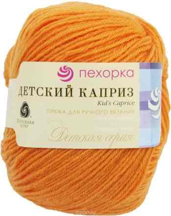 Пряжа для вязания Пехорка "Детский каприз", цвет: желто-оранжевый (485), 225 м, 50 г, 10 шт
