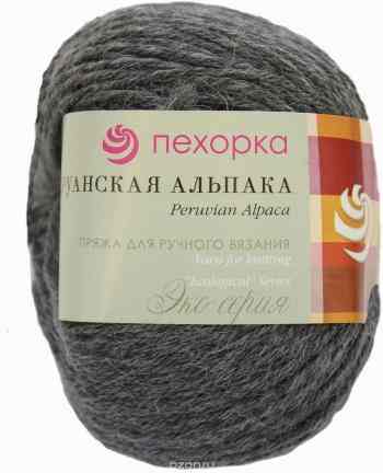 Пряжа для вязания Пехорка "Перуанская альпака", цвет: серый меланж (96), 150 м, 50 г, 10 шт