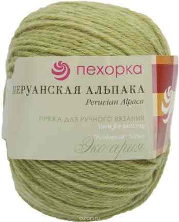 Пряжа для вязания Пехорка "Перуанская альпака", цвет: светлый горох (342), 150 м, 50 г, 10 шт