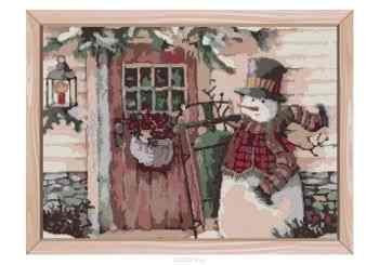 Набор для изготовления картины со стразами Цветной "Алмазная мозаика. Времена года. Январь", 30 x 40 см