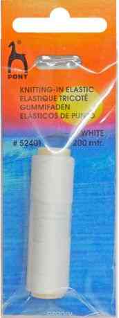 Нить эластичная "Pony", цвет: белый, 200 м