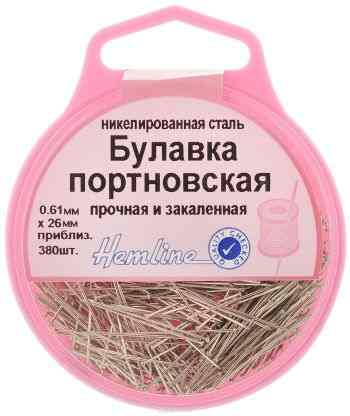 Булавки-гвоздики портновские "Hemline", в контейнере, 380 шт