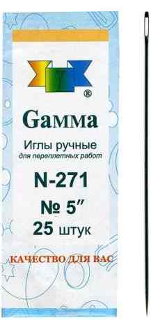 Иглы ручные "Gamma", для переплетных работ, 5", 25 шт