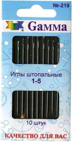 Иглы ручные "Gamma", для штопки, №1-5, 10 шт