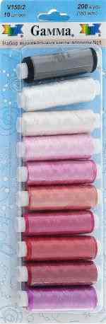 Нитки для вышивания Gamma "Набор №1", 183 м, 10 шт