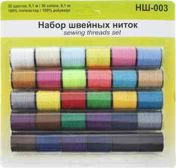 Набор ниток, 9,1 м, 30 шт