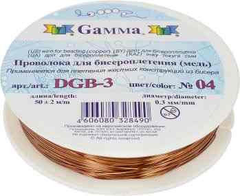 Проволока для рукоделия "Gamma", цвет: медный (04), диаметр 0,3 мм, 50 м