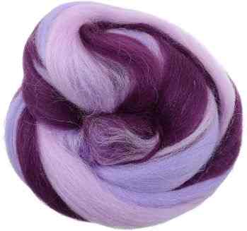 Шерсть для валяния "Gamma", цвет: фиалковый, сиреневый, фиолетовый (6096), 50 г