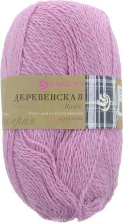 Пряжа для вязания Пехорка "Деревенская", цвет: камелия (125), 250 м, 100 г, 10 шт
