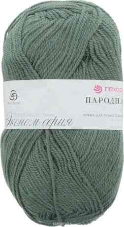 Пряжа для вязания Пехорка "Народная", цвет: киви (117), 220 м, 100 г, 5 шт