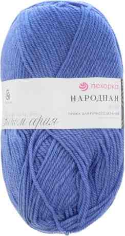 Пряжа для вязания Пехорка "Народная", цвет: голубая пролеска (520), 220 м, 100 г, 5 шт