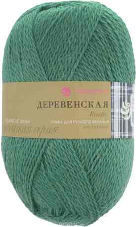 Пряжа для вязания Пехорка "Деревенская", цвет: малахит (600), 250 м, 100 г, 10 шт