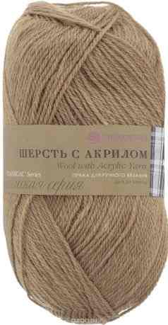 Пряжа для вязания Пехорка "Шерсть с акрилом", цвет: верблюжий (412), 300 м, 100 г, 10 шт