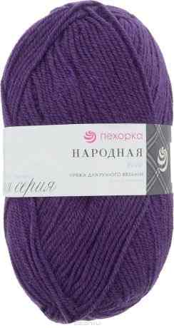 Пряжа для вязания Пехорка "Народная", цвет: фиолетовый (78), 220 м, 100 г, 5 шт