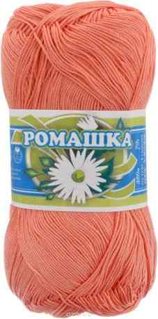 Нитки вязальные "Ромашка", хлопчатобумажные, цвет: лососевый (0802), 320 м, 75 г, 4 шт