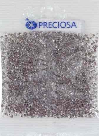 Бисер Preciosa "Drops", прозрачный, с цветным центром, цвет: светло-коричневый (38618), 8/0, 50 г