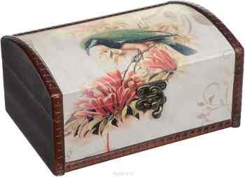 Шкатулка для рукоделия Bestex "Птичка на цветке", 18 х 11 х 9 см