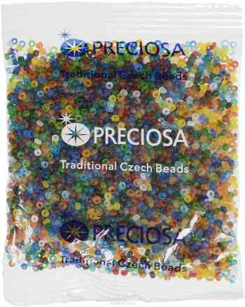 Бисер Preciosa "Ассорти", прозрачный, цвет: микс (04), 50 г