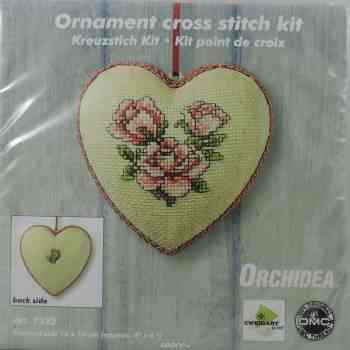 Набор для вышивания крестом Orchidea "Сердце", 10 х 10 см. 7332