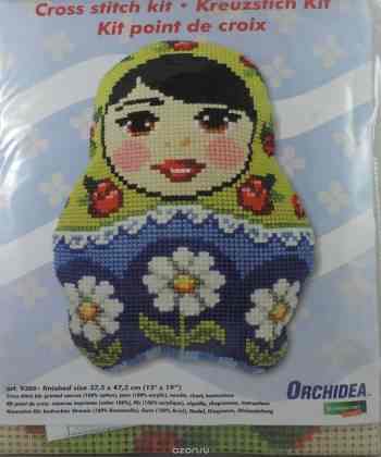 Набор для вышивания Orchidea "Подушка. Матрешка", 37,5 х 47,5 см. 9300