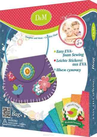 D&M Набор для создания сумочки Цветы и птицы