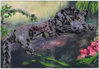 Набор для вышивания бисером Hobby & Pro "Пантера", 37 х 25 см