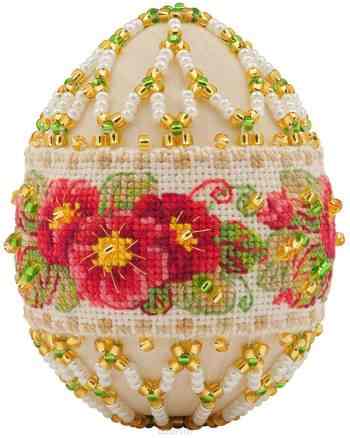 Набор для бисероплетения Riolis "Яйцо пасхальное. Примула", 8,5 x 10,7 x 5 см