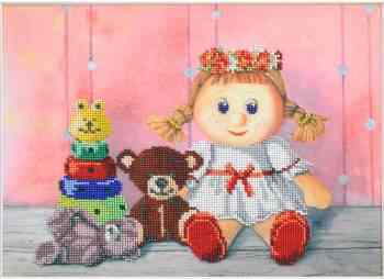 Набор для вышивания бисером Hobby & Pro "Игрушки для Алисы", 33 х 30 см