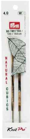 Спицы съемные Prym "Cubics Natural", диаметр 4 мм, 2 шт