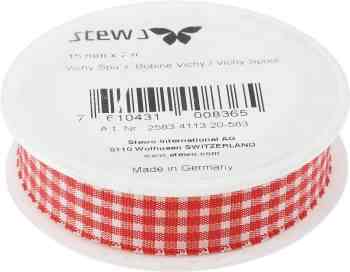 Лента "Stewo", цвет: красный, 1,5 см х 2 м
