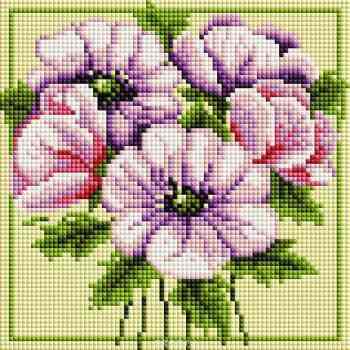 Алмазная мозаика на подрамнике Белоснежка "Чудесные цветы", 20 х 20 см